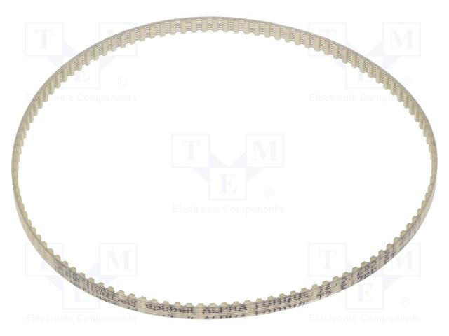 Timing belt; T2.5; W: 4mm; H: 1.3mm; Lw: 285mm; Tooth height: 0.7mm