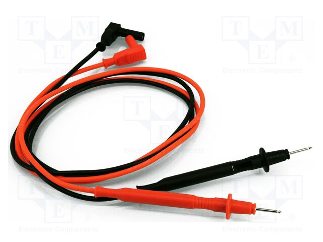 Test leads; Urated: 1kV; Inom: 10A; Len: 1.5m; black,red; 2pcs.