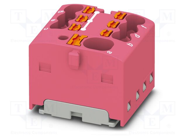 Splice terminal: rail; 17.5A; 450V; push-in; PA; L: 17.7mm; W: 19mm