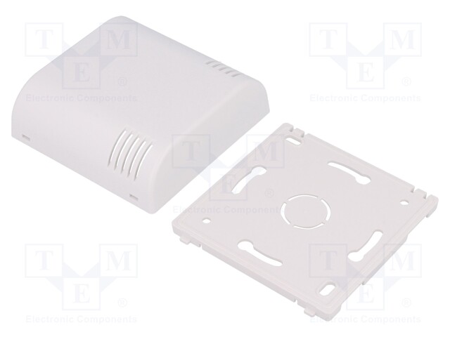Enclosure: wall mounting; X: 80mm; Y: 80mm; Z: 25mm; ABS; white
