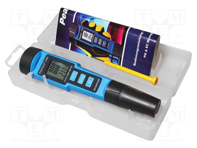 Meter: pH; LED 3,5 digit (1999),with a backlit; 0,00÷14,00pH