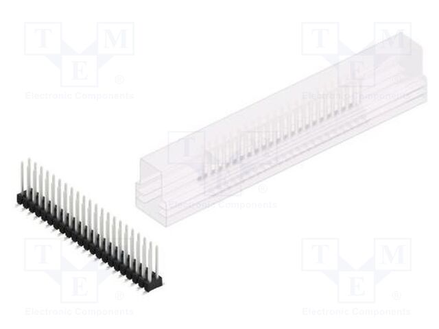Connector: pin strips; pin header; male; PIN: 44; 2.54mm; SMT; 2x22
