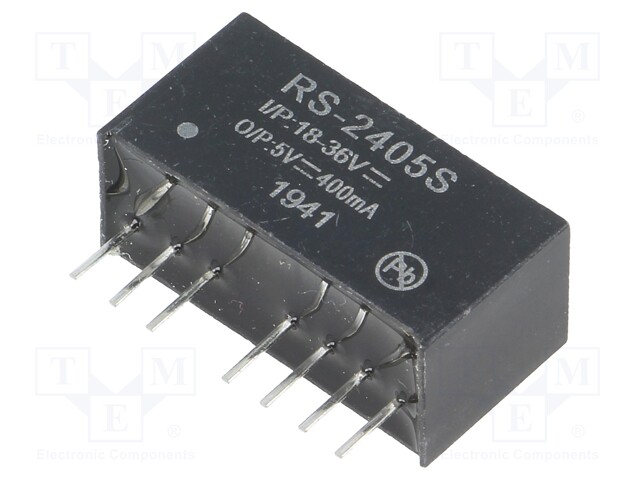Converter: DC/DC; 2W; Uin: 18÷36V; Uout: 5VDC; Iout: 400mA; SIP8; 4.7g