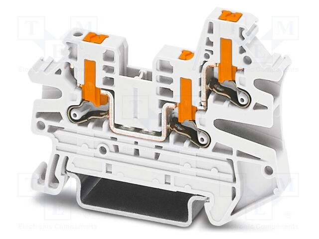 Splice terminal: rail; PTV; 24A; 800V; push-in; PA; L: 45.7mm; H: 60mm
