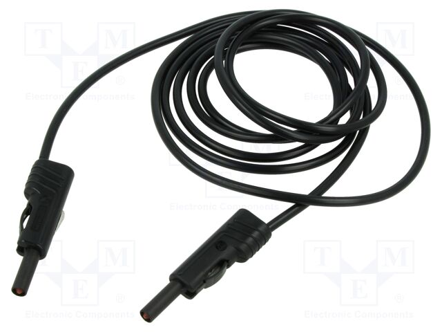 Test lead; 60VDC; 30VAC; 16A; insulated,with 4mm axial socket