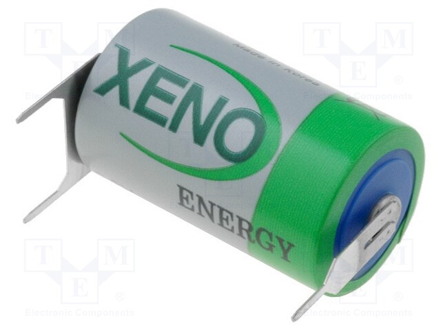 Battery: lithium; 3.6V; 1/2AA; 3pin,positive pole:  1pin,for PCB