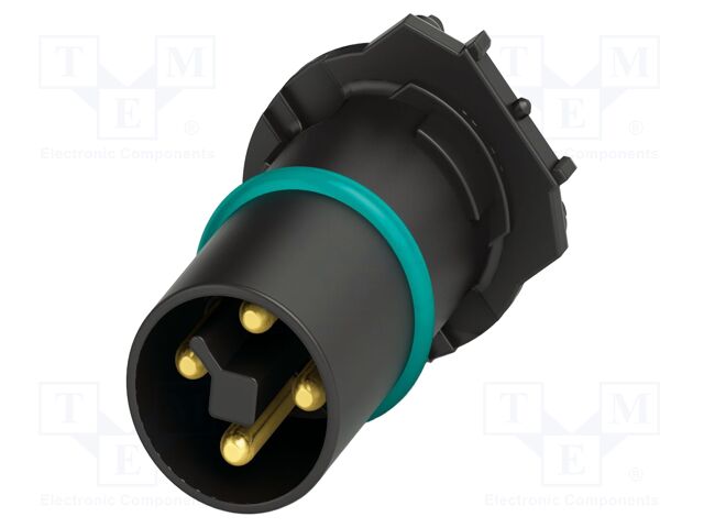 Connector: M12; contact insert; PIN: 4; 63V; straight; THR; 12A