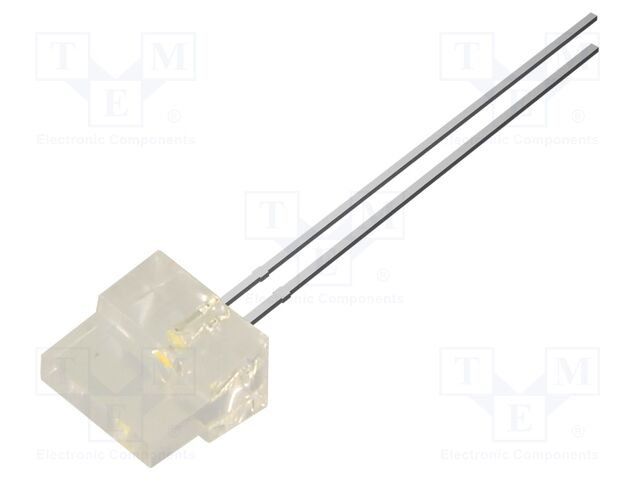 LED; white warm; 1.8mm; 1120mcd; 30°; Front: flat; 3000K; tower; THT
