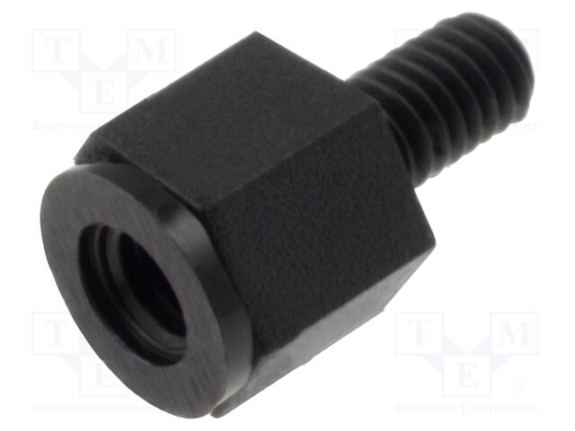 Screwed spacer sleeve; hexagonal; polyamide; M2,5; M2,5; L: 5mm