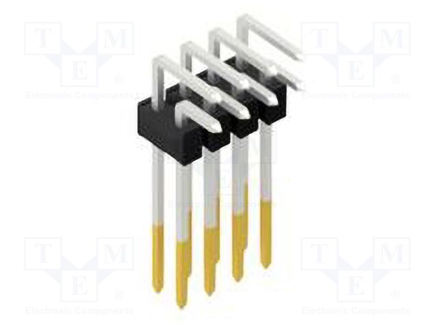 Connector: pin strips; pin header; male; PIN: 8; 2.54mm; THT; 2x4