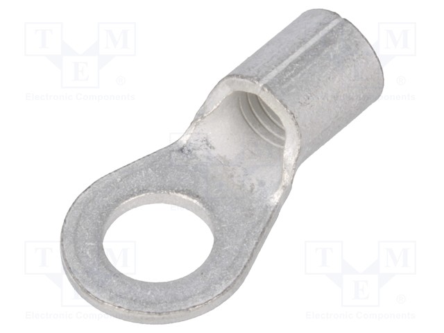 Ring terminal; M6; 8mm2; crimped; for cable; non-insulated; tinned