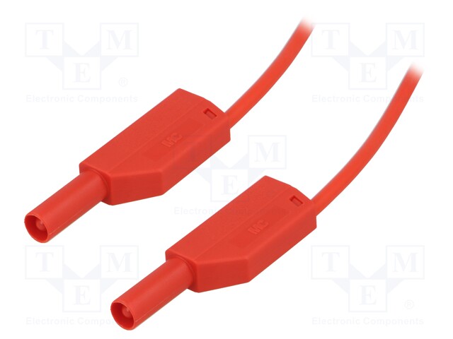 Test lead; PVC; 2m; red; 19A; 1kV; Cond.cross sec: 1mm2