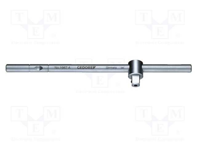 Knob; socket spanner; square; 1/2"; Chrom-vanadium steel; 292mm