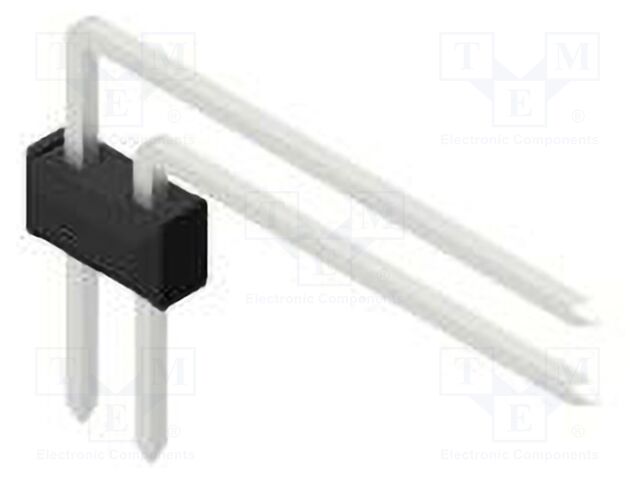 Connector: pin strips; pin header; male; PIN: 2; 2.54mm; THT; 2x1