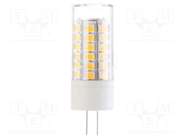 LED lamp; white warm; G4; 12VDC; 12VAC; 385lm; P: 3.2W; 3000K; IP20