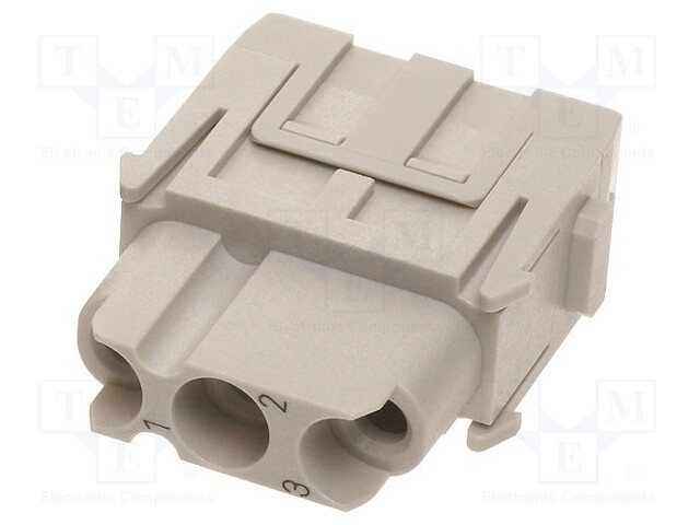 Connector: HAN; module; female; Han Modular C; PIN: 3; w/o contacts