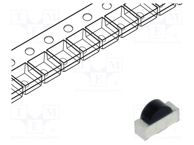 PIN photodiode; SMD; 940nm; 10nA; convex; black; Dim: 3x1x2mm
