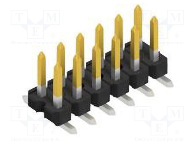 Connector: pin strips; pin header; male; PIN: 12; 2.54mm; SMT; 2x6