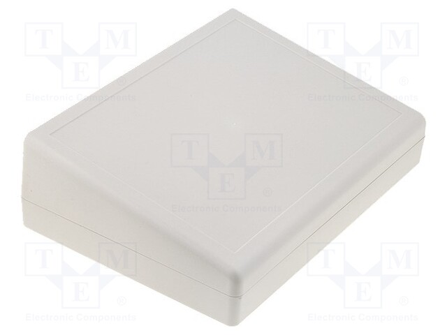 Enclosure: desktop; X: 188mm; Y: 133mm; Z: 32.5mm; ABS; grey (matt)