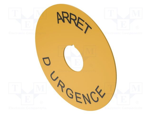 Description label; 22mm; OptoHiT; yellow; 60mm; plastic