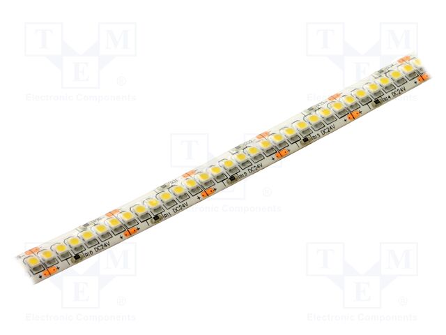 LED tape; white cold; 3528; LED/m: 240; 10.5mm; white PCB; IP65