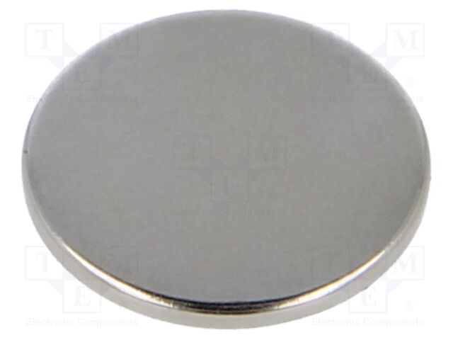 Magnet: permanent; neodymium; 10N; Ø: 18mm; H: 1.5mm