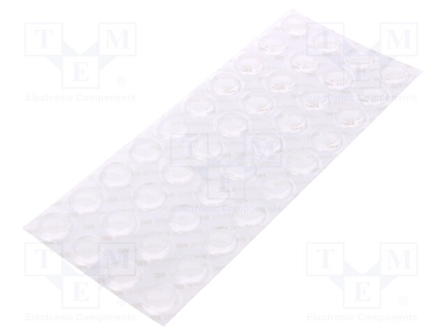 Self-adhesive foot; H: 4.1mm; transparent; polyurethane