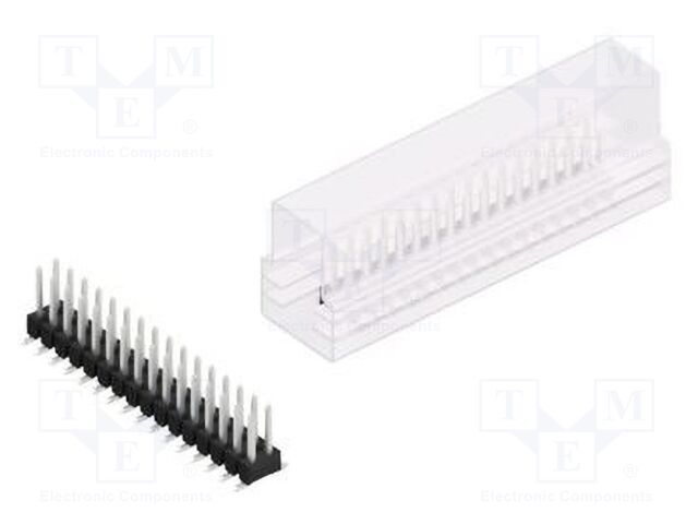 Connector: pin strips; pin header; male; PIN: 32; 2.54mm; SMT; 2x16