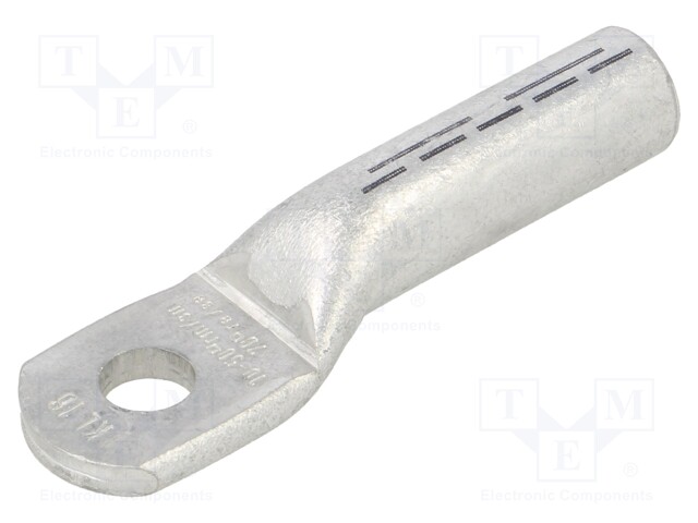 Tip: ring tube; M10; 50mm2; crimped; for cable; aluminum; 10.5mm