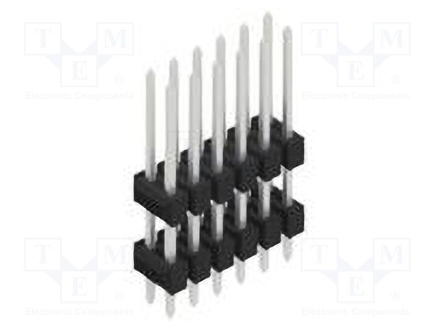 Connector: pin strips; pin header; male; PIN: 12; 2.54mm; THT; 2x6