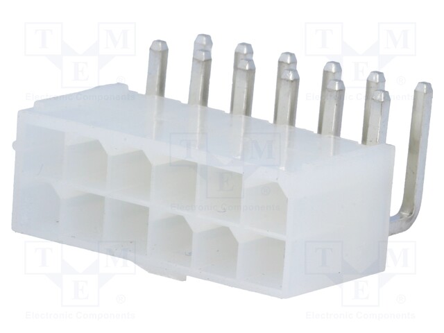 Socket; wire-board; male; MF42; 4.2mm; PIN: 12; THT; 7A; tinned