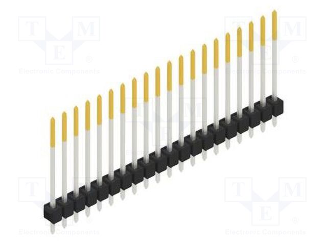 Connector: pin strips; pin header; male; PIN: 20; 2.54mm; THT; 1x20