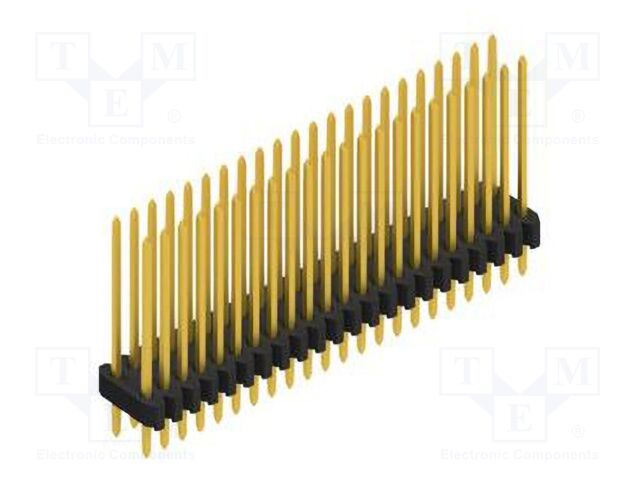 Connector: pin strips; pin header; male; PIN: 44; 1.27mm; THT; 2x22