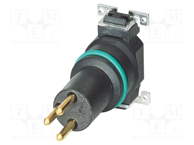 Connector: M8; PIN: 3; 4A; 48V; straight; unshielded; contact insert