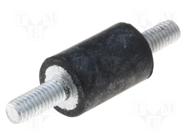 Vibration damper; M16; Ø: 100mm; rubber; L: 55mm; Thread len: 41mm