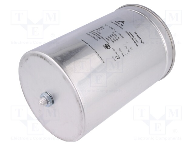 Capacitor: polypropylene; three phase; Q@50Hz: 30kVAR; 480VAC; 36A
