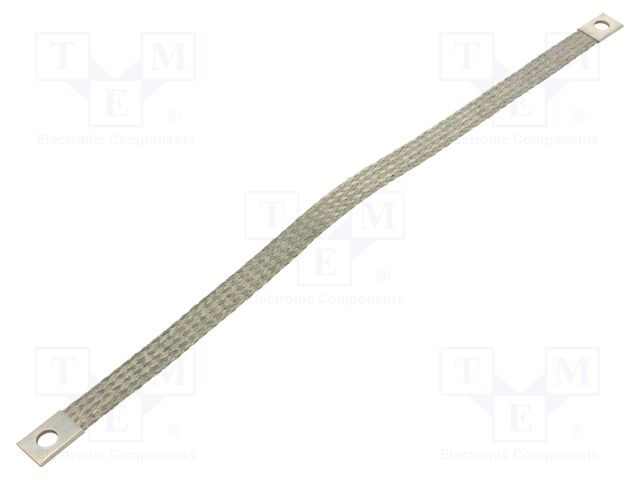 Braids; earthing tape; 16mm2; Ø1: 9mm; Ø2: 9mm; 120A; L: 400mm