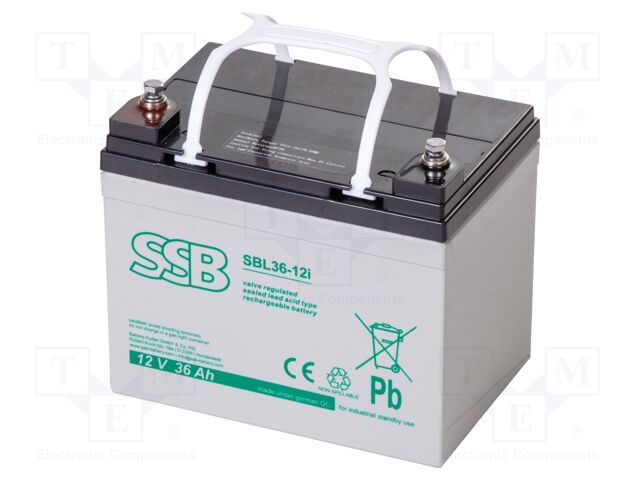 Re-battery: acid-lead; 12V; 36Ah; AGM; 192x130x168mm