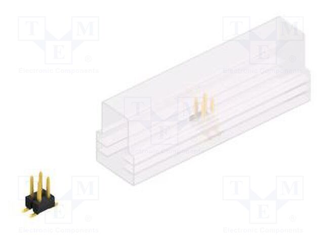 Connector: pin strips; pin header; male; PIN: 4; 2.54mm; SMT; 2x2