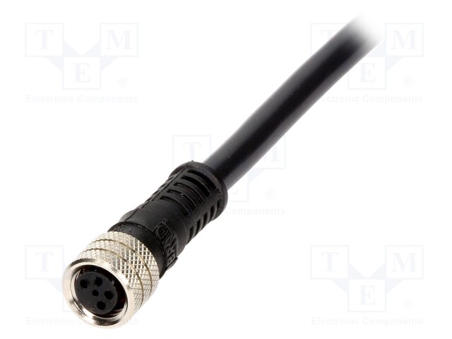 Connector: M8; female; PIN: 4; straight; with lead; plug; 3A; 60V