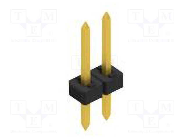 Connector: pin strips; pin header; male; PIN: 2; 2mm; THT; 1x2; 100V