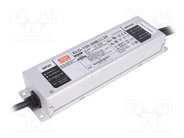 Power supply: switched-mode; LED; 150.1W; 36VDC; 4.17A; 100÷305VAC