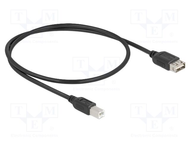 Cable; USB 2.0; USB A double sided socket,USB B plug; 0.5m