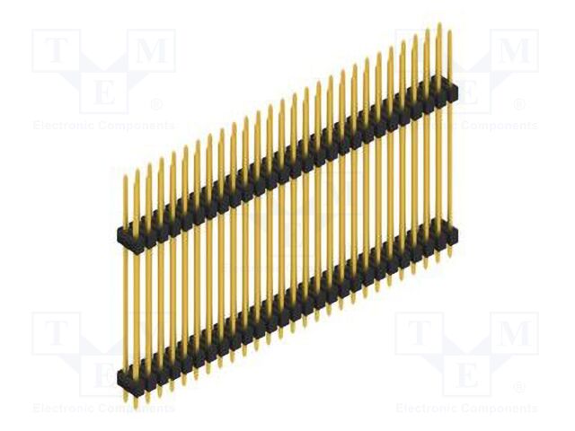 Connector: pin strips; pin header; male; PIN: 54; 2.54mm; THT; 2x27