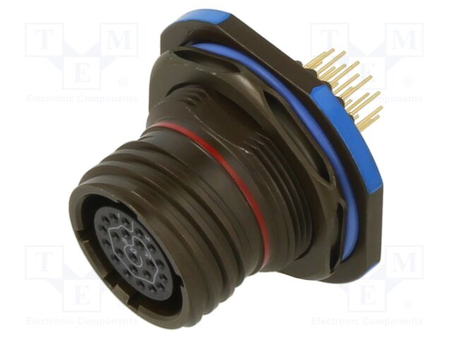 Connector: circular; D38999 series III; socket; female; PIN: 22