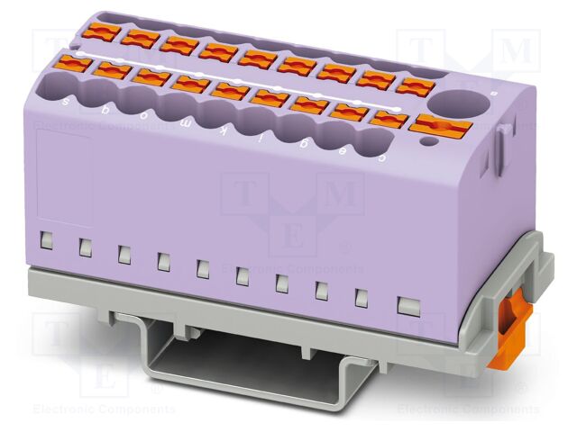 Splice terminal: rail; 24A; 690V; push-in; PA; 0.14÷4mm2; W: 28.6mm