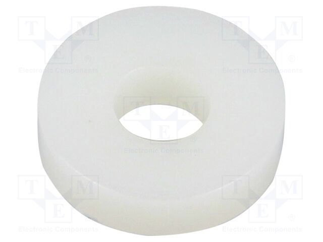 Washer; round; D=12.7mm; h=3.2mm; polyamide; natural