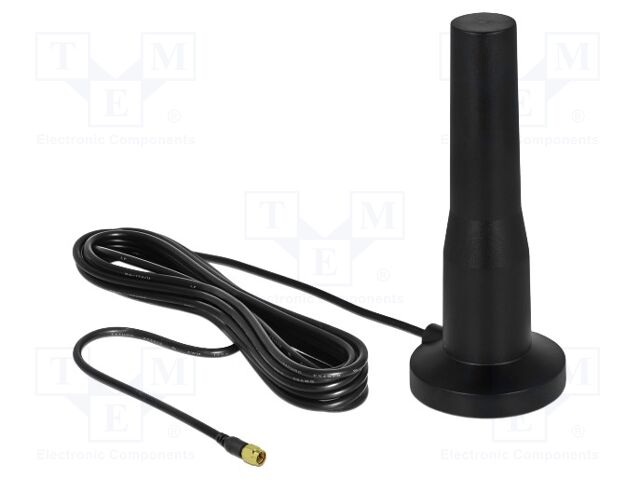 Antenna; LTE,external; black; SMA; magnetic; male; 50Ω; IPX5; 3m
