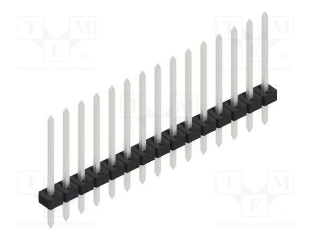 Connector: pin strips; pin header; male; PIN: 15; 2mm; THT; 1x15