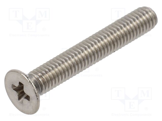 Screw; M3x20; Head: countersunk; Phillips; PH1; A2 stainless steel